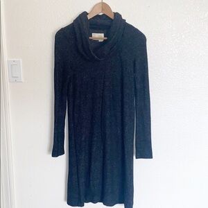 Saturday Sunday Cowl Neck Soft Charcoal Gray Dress